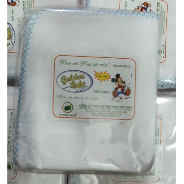 Set 10 khăn sữa xô trắng Dokma (Mbb)