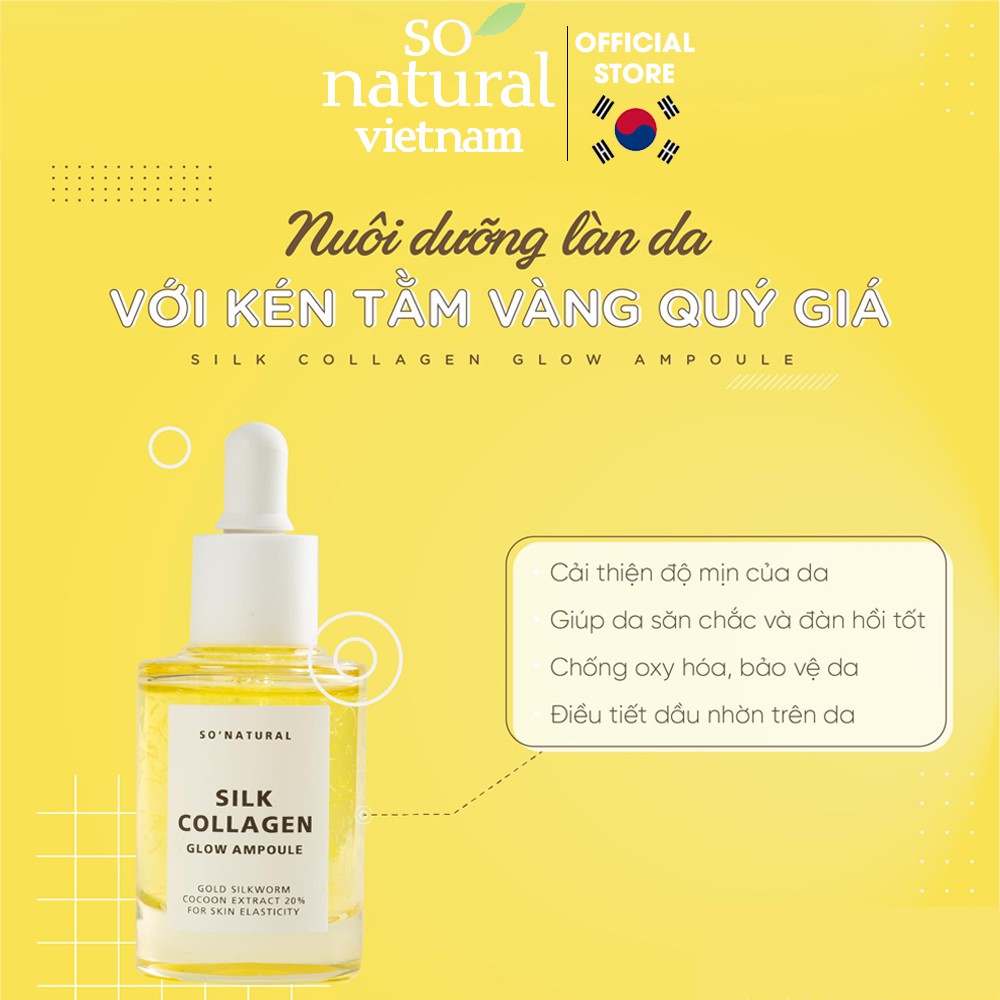 Serum Dưỡng Da Căng Bóng Và Chống Lão Hoá Silk Collagen Glow AmpouleI Nhập Khẩu Chính Hãng