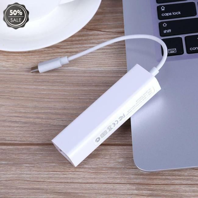 Cáp Chuyển Đổi Usb-C Usb 3.1 Type C Sang Usb Rj45 Ethernet Lan Cho Macbook Pc