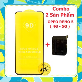 Combo Kính cường lực OPPO Reno 6 Reno 6 z Reno6 Reno6 Z Full màn hình + Cụm kính cường lực bảo vệ camera loại xịn