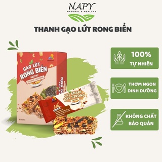 Thanh gạo lứt rong biển cao cấp Rainbow- sấy giòn ăn liền thơm ngon dinh dưỡng (hộp 8 thanh)