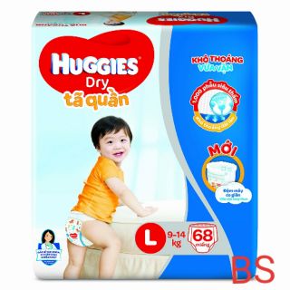 Tã quần huggies 1 gói l 68 miếng 9-14 kg
