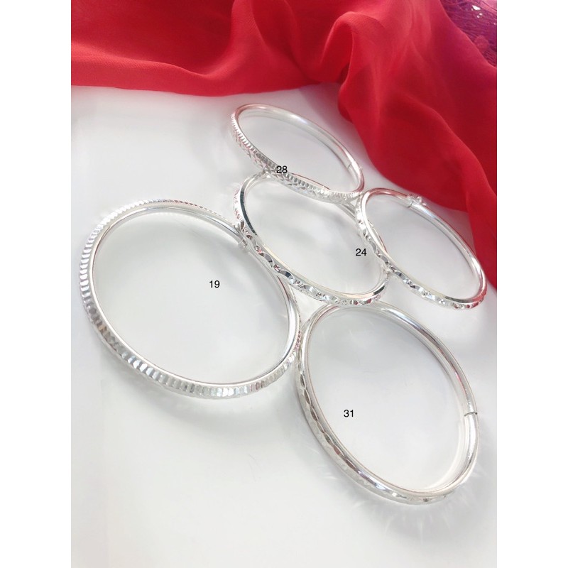 Lắc tay nữ bạc 925 trơn phay
