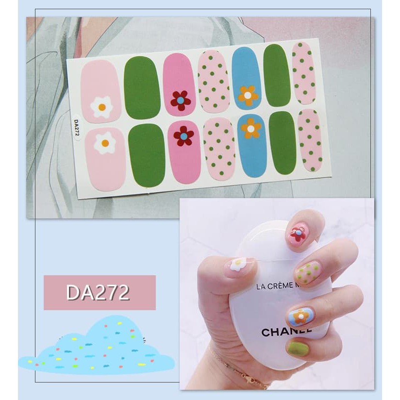 Nails decal dán móng tay chống nước ( nhiều mẫu) màu mới