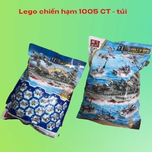 Đồ chơi lego chiến hạm tuần dương, lego tàu chiến phát triển tư duy cho bé loại 1005 chi tiết túi