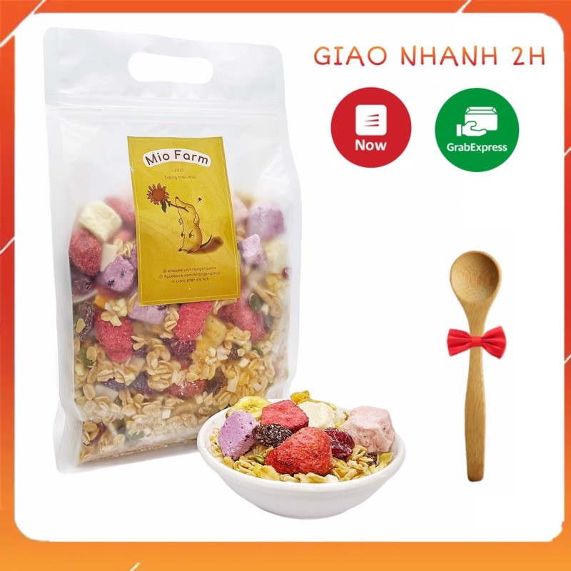 [Mio Farm] Ăn Vặt Healthy Sữa Chua Sấy Ngũ Cốc Ăn Sáng/Trà Chiều Hạt Mix Ăn Kiêng Giảm Cân