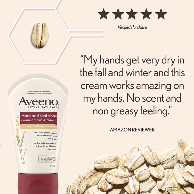 Kem dưỡng da tay Aveeno Active Naturals Intense Relief Hand Cream