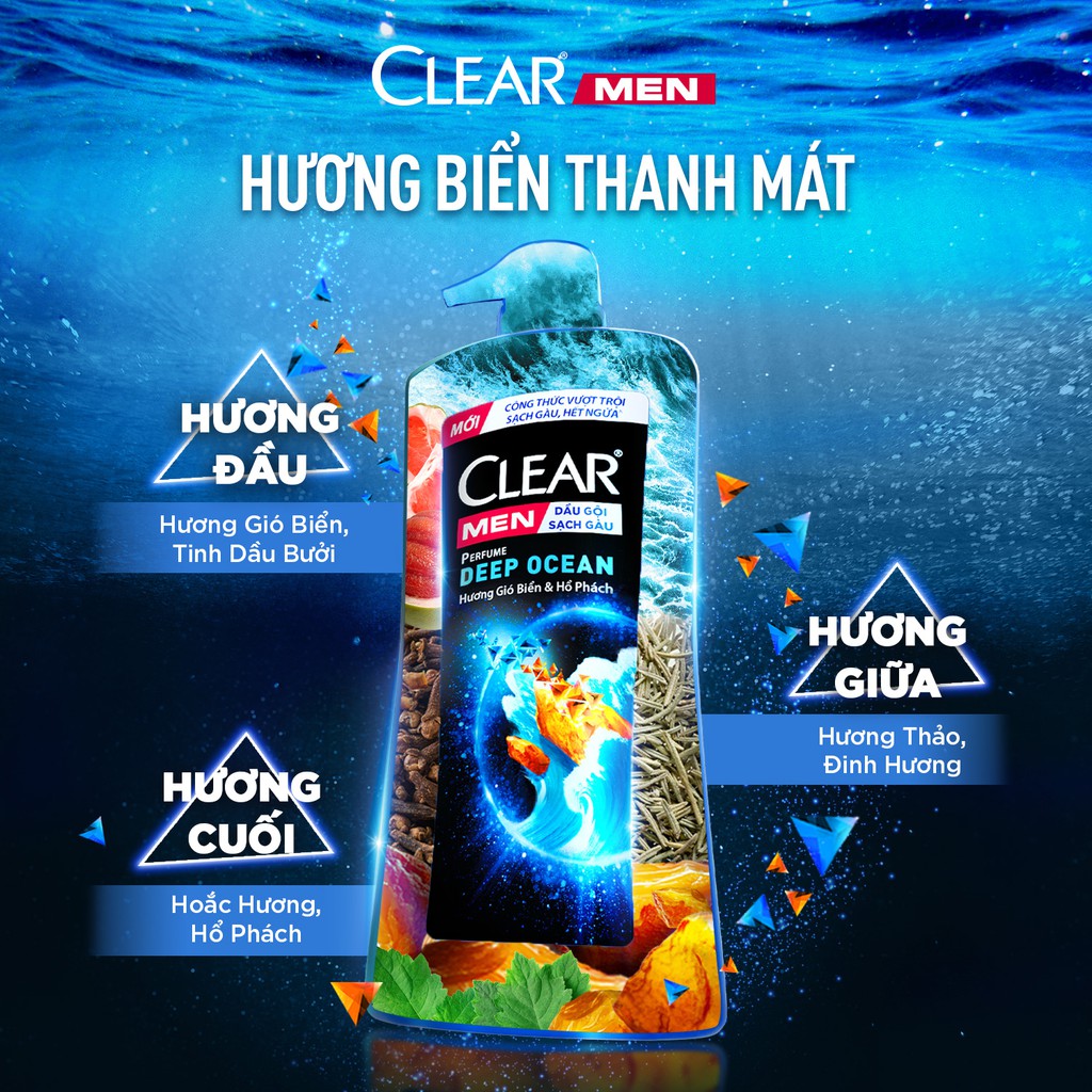 Dầu Gội Đầu CLEAR MEN Perfume Đánh Bay Gàu Ngứa Và Lưu Hương Nước Hoa Đẳng Cấp