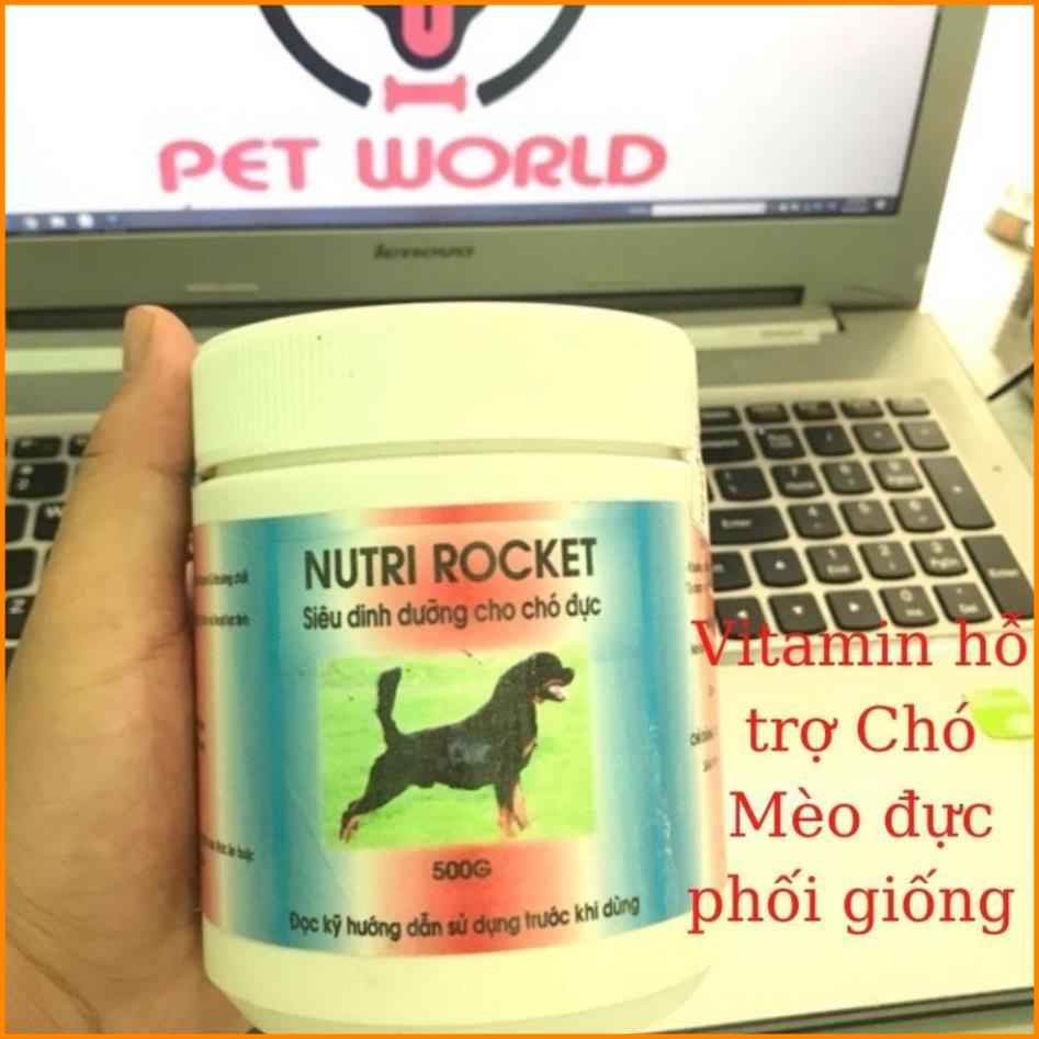 Bột khoáng Nutri Rocket dành cho chó đực gói 500g vs 1kg