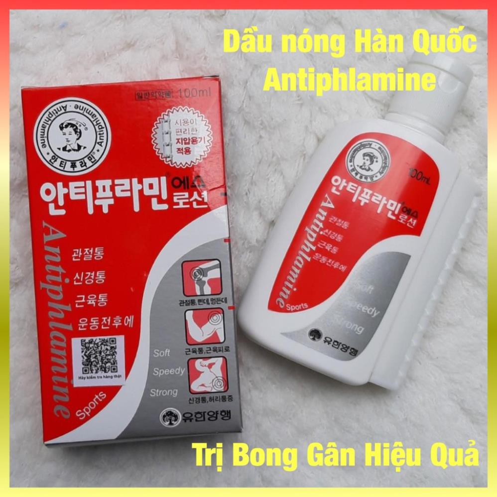 FREESHIP TOÀN QUỐC - DẦU NÓNG XOA BÓP ANTIPHLAMINE HÀN QUỐC 100ML