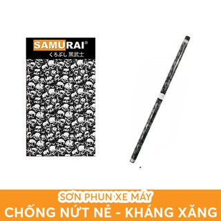 Sơn Samurai Film Chuyển Nước Hình Đầu Lâu Màu Đen D043