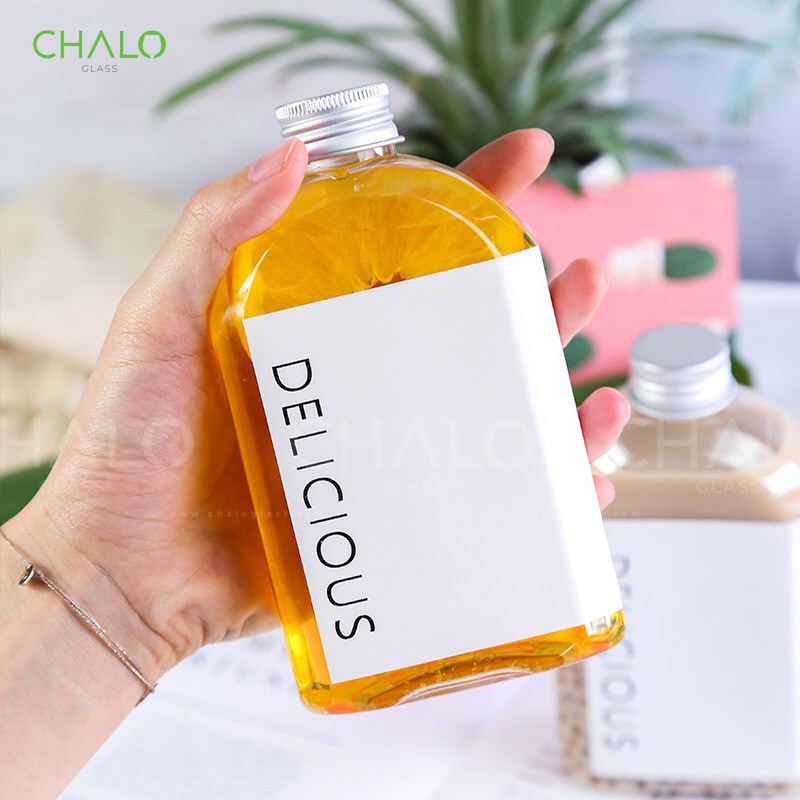 Chai thủy tinh thân dẹt nắp nhôm 250ml (Combo 03 chai trơn, không in hình) - CTD250 | BigBuy360 - bigbuy360.vn