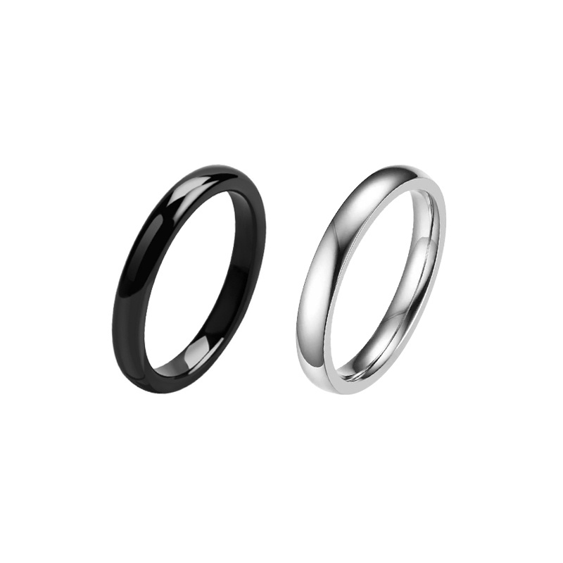 Nhẫn Trơn Bằng Thép Titan Nhẹ Đơn Giản Sang Trọng Cho Nam Nữ