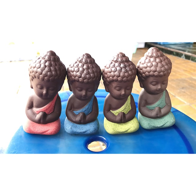BỘ 4 TƯỢNG PHẬT TRANG TRÍ HỒ CÁ NON BỘ CAO 8CM RỘNG 4CM