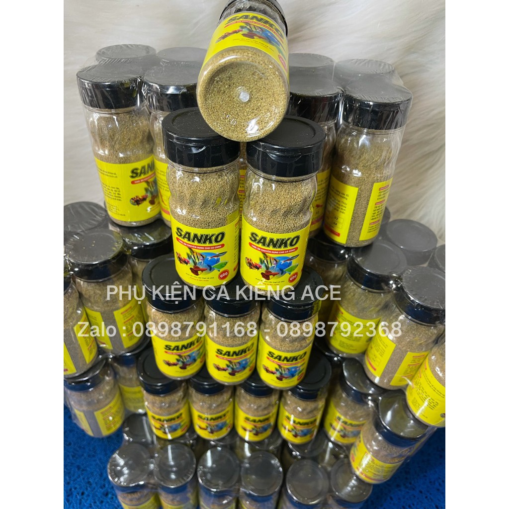 Thức Ăn Cá Nhỏ SANKO Hủ Nhỏ Nhuyễn 60g