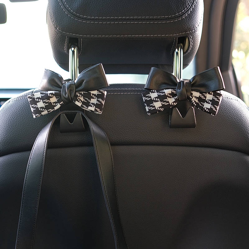Car Hook Car Seat Invisible Creative Trending Bow Small Hook Interior Decoration Car Seat Back Storage Fantastic PoIg