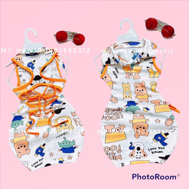 VÁY BODY G.C, dior khoét lưng sát nách cho bé gái (7-25kg)