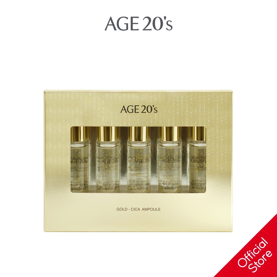 Set Tinh Chất Dưỡng Dành Cho Da Mụn Age20's Gold Cica Ampoule