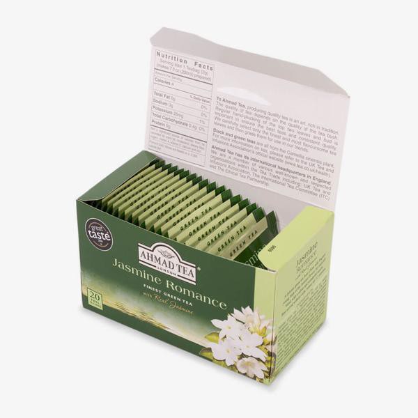 Trà xanh Hoa Nhài Ahmad 40g (túi lọc có bao thiếc - 20 túi/hộp) - Jasmine Romance