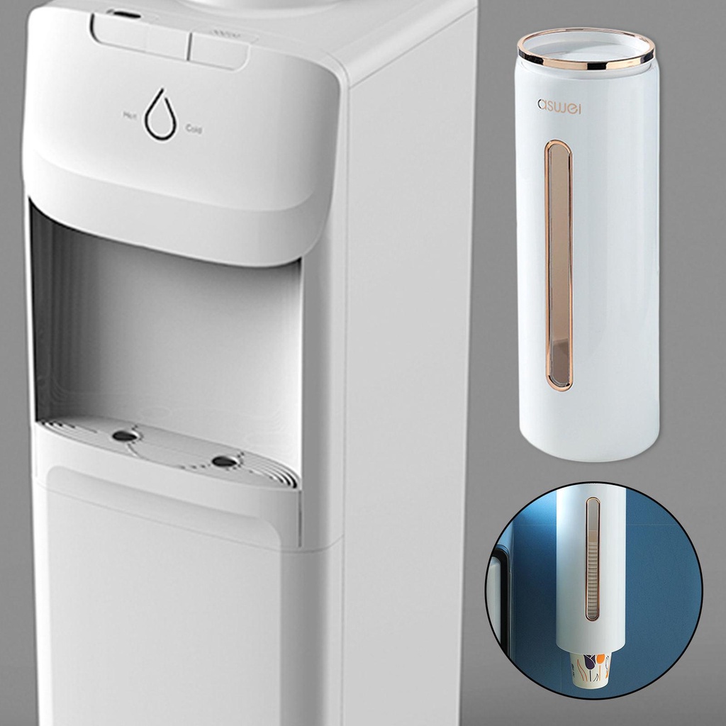 Ống đựng cốc giấy, hộp đựng cốc giấy, ống đựng ly mạ inox cao cấp có nắp đậy tiện lợi
