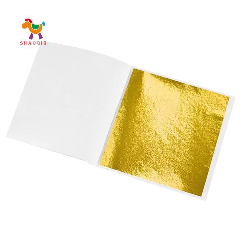 24K Gold Leaf Edible Gold Foil Sheets for Cake Decoration for Arts Crafts Gilding Paper 10Pcs/Pack Gold Leaf Craft Paper