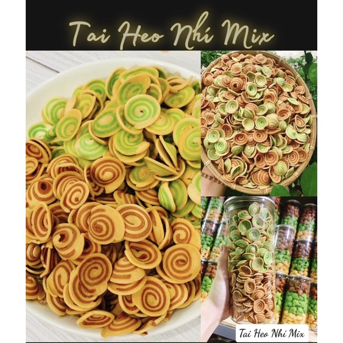 Ăn vặt các loại bánh tai heo siêu ngon hũ 350g