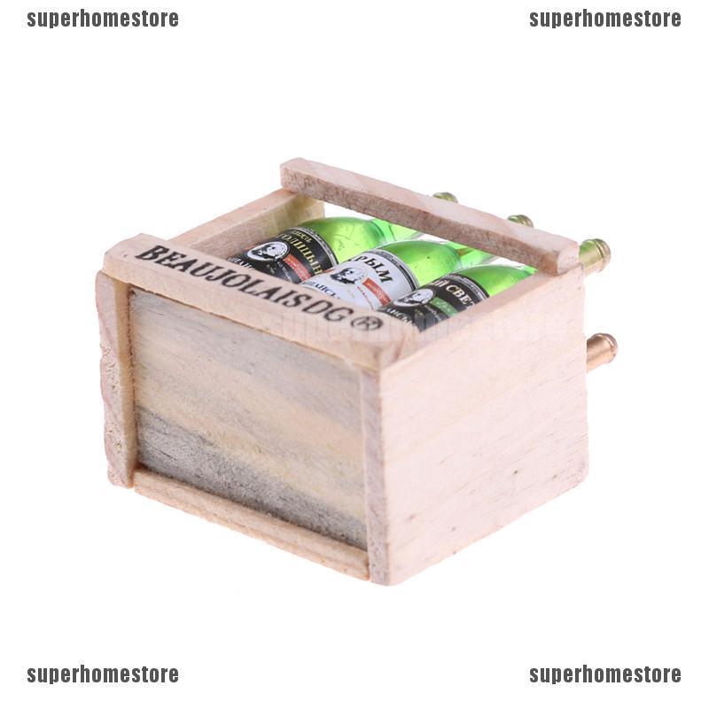 Bộ 6 Chai Rượu Mini Trang Trí Nhà Búp Bê