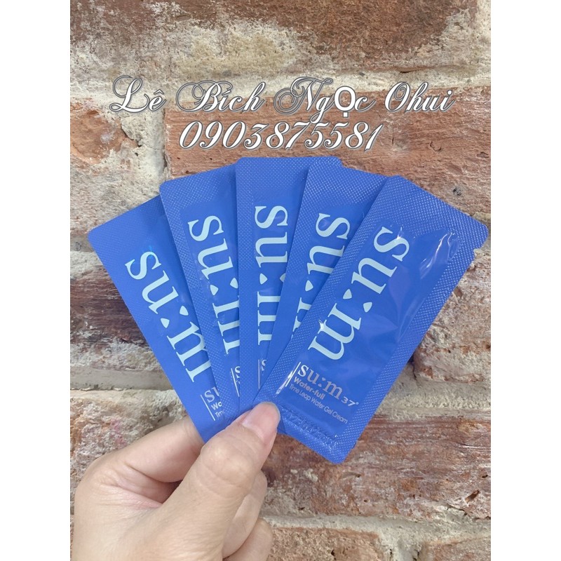 Combo 10 Gói Kem Dưỡng Sum Xanh Cấp Ẩm Kiềm Dầu Dành Cho Da Nhờn Mụn Sum37 - Su:m37 Water Full Time Leap Water Gel Cream