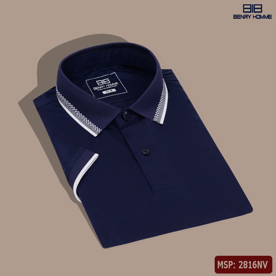 Áo Polo nam cổ bẻ Benry homme, chuẩn form, sang trọng - thanh lịch mã áo 2816NV