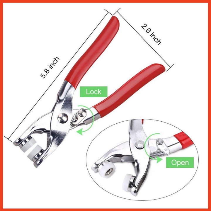 Kìm Bấm Cúc Vành, Cúc Sắt Tặng Kèm 10 Cúc