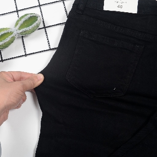 Quần Jeans baggy đen trơn (mã 105)