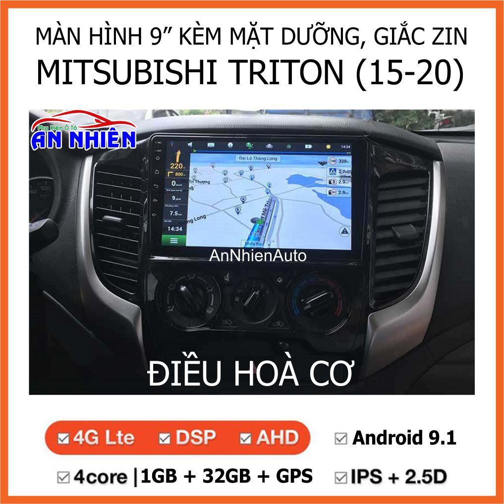 Màn Hình Android 9 inch Cho Xe TRITON 2015-2020 - Đầu DVD Chạy Android Kèm Mặt Dưỡng Giắc Zin Cho Mitsubishi Triton