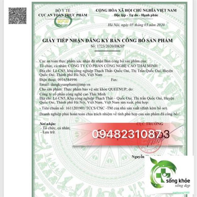 (CHÍNH HÃNG 6 TẶNG 1) QUEENUP- giảm triệu chứng bốc hoả, tiền mãn kinh