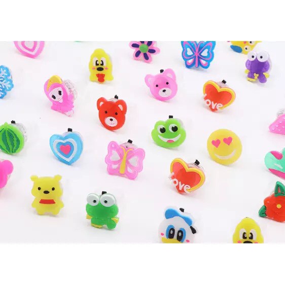Nhẫn gắn đèn LED phát sáng nhiều hình thù màu sắc đáng yêu cho bé KingKids