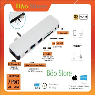Cổng chuyển hyperdrive solo 7-in-1 usb-c hub for macbook, pc & devices