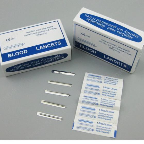 Kim Nặn Mụn Hộp 200 Chiếc Chính Hãng Blood Lancets