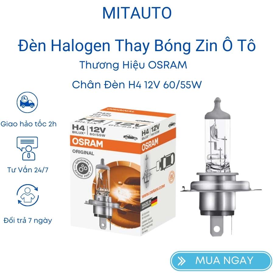 Bóng đèn halogen Osram Original 12V H4 60|55W sử dụng cho đèn pha ô tô xe hơi