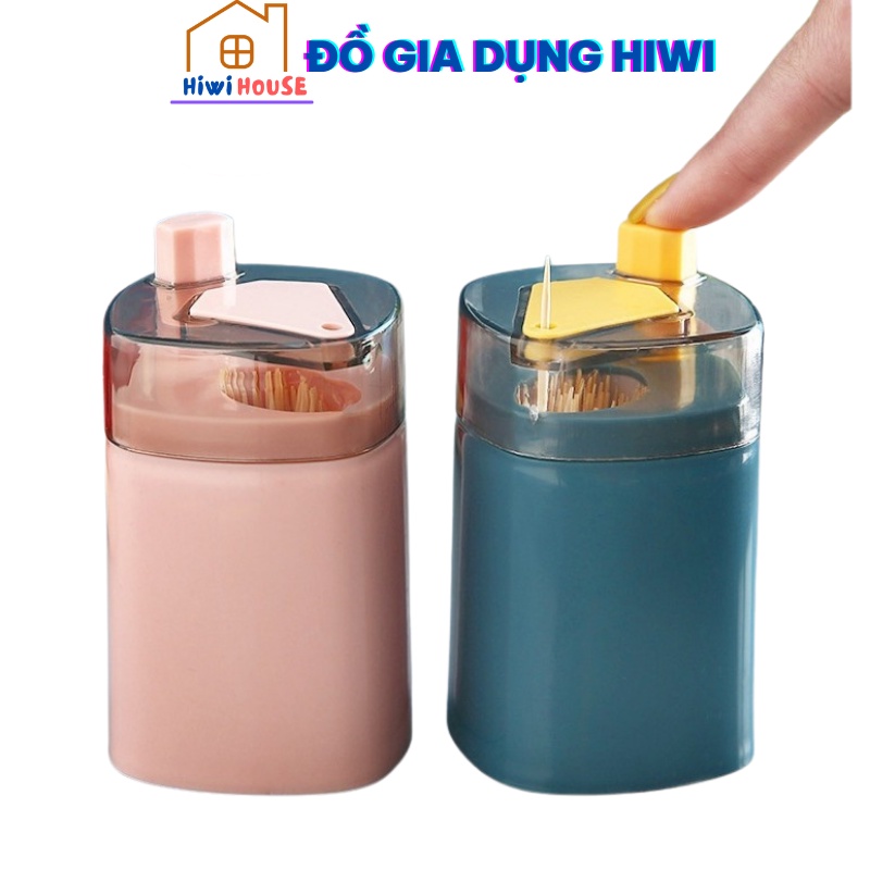 [VIP] Hộp Đựng Tăm Xỉa Răng Thông Minh Có Nút Nhấn Tự Động Bật Tăm Lên