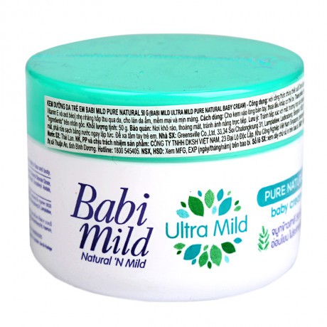 Kem Dưỡng Da Cho Bé Babi Mild Pure Natural 50g - 1301643