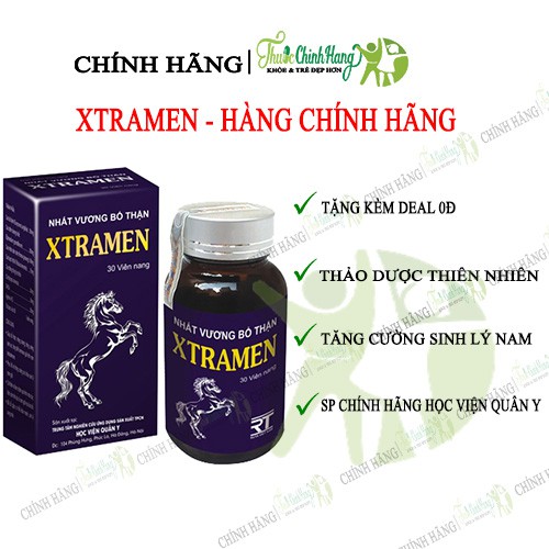 Nhất Vương Bổ Thận XTRAMEN –  Hỗ trợ tăng cường sinh lý nam, giảm quá trình mãn dục (30 viên)