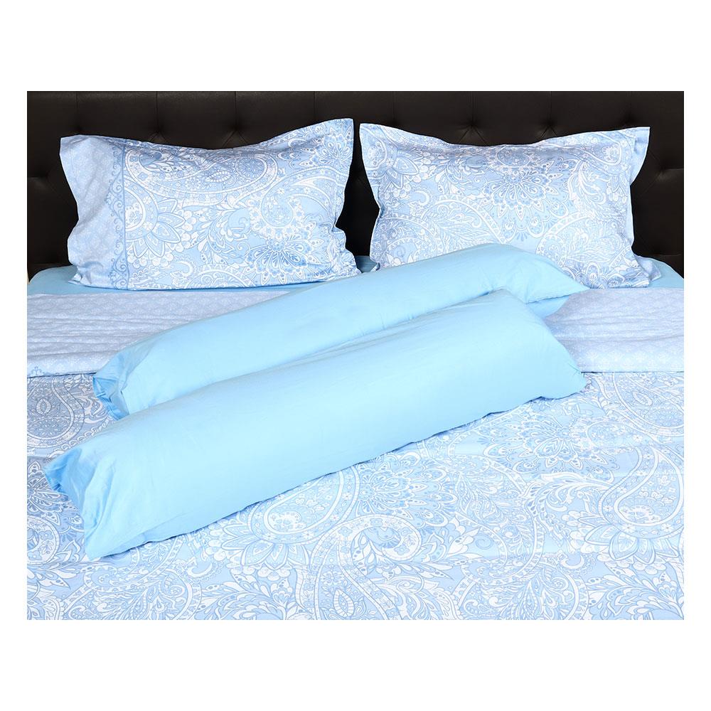 HomeBase HLS Bộ chăn ga giường 6 món bằng Cotton ELVINA W183xD31xH198 Cm màu xanh dương