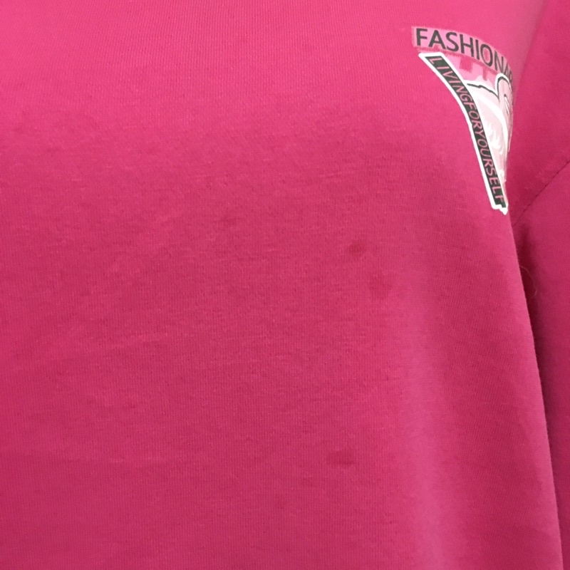 Áo hoodie nữ FL màu hồng freesize dáng dài cổ tròn tay dài in hình trên thân si tuyển NC