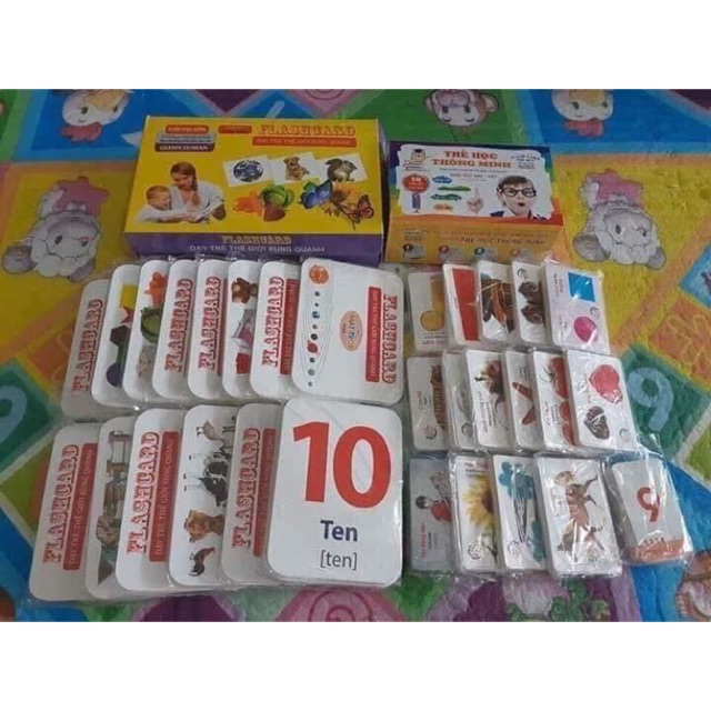 Sỉ bộ 280 thẻ học flashcard cho bé (loại to)