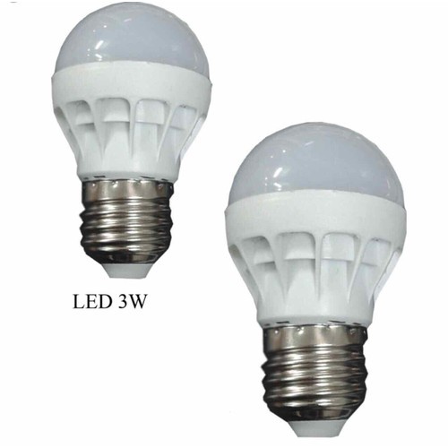 Combo 2 bóng nấm led 3W đuôi văn E27 giá rẻ ánh sáng trắng, vàng