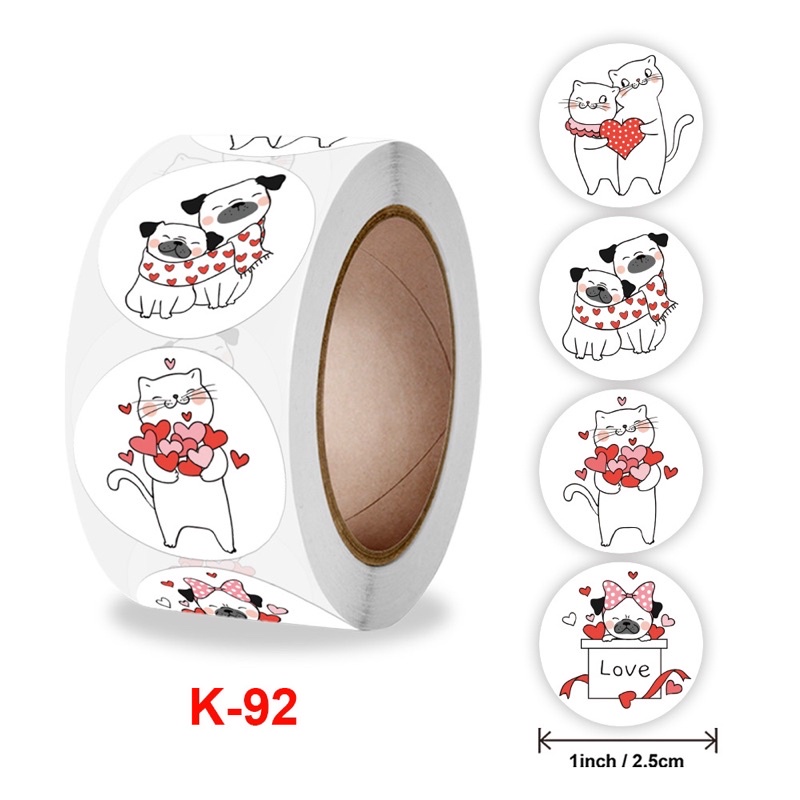 Combo 20 Sticker dán give love dễ thương