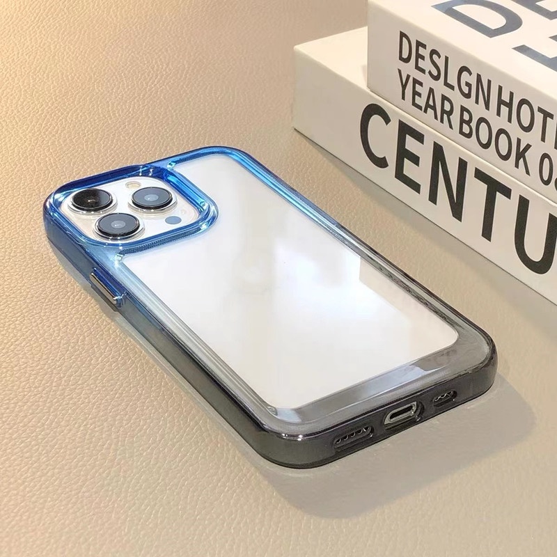 Ốp Điện Thoại Trong Suốt Chống Sốc Màu Gradient Cao Cấp Cho iphone 11 pro max 12 pro max 13 pro max X / Xs max XR