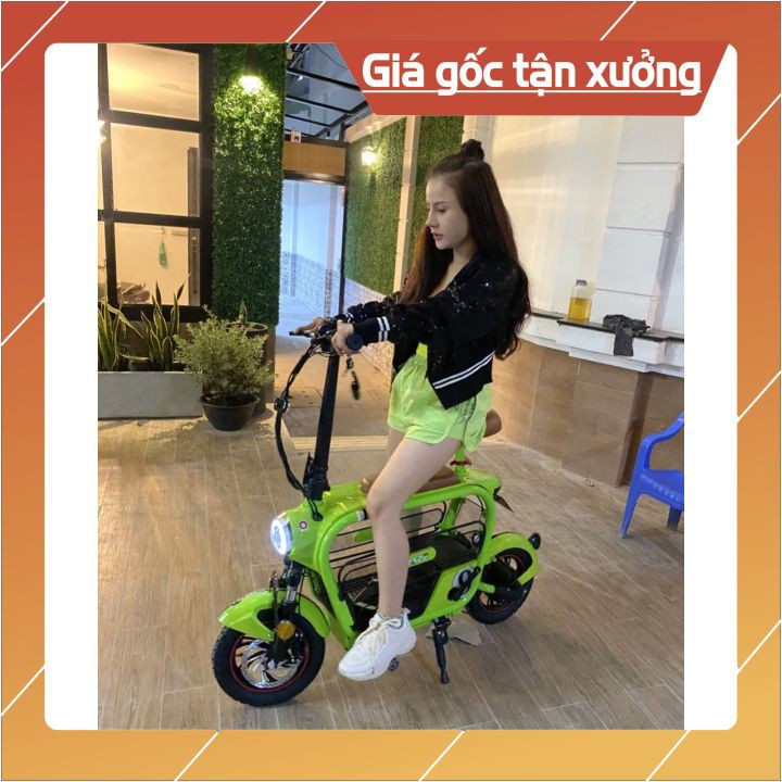 [ T-T Shop ] Xe Điện Mini Gấp Gọn Lihaze | Xe Đạp Điện Kiểu Mới | 3 Ghế Ngồi | Pin Khủng Lithium 48v-20A