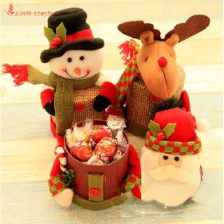 Christams Santa Claus Flax Candy Box Decoration Celebrations Party Ornaments