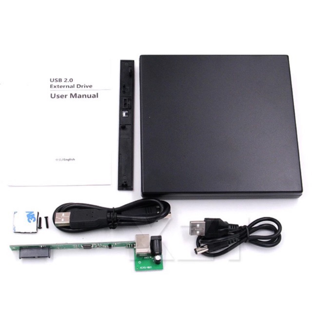 Box DVD Laptop Box DVD Đựng Ổ Đĩa DVD Laptop Gắn Ngoài Qua Cổng USB Loai Mỏng 9.5mm / Dày 12.7mm