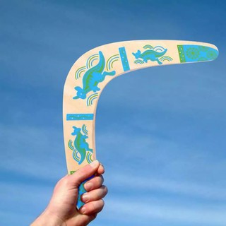 Boomerang Đồ Chơi Ngoài Trời Trò Chơi Ném Gỗ Và Bắt Đĩa Bay Đồ Chơi Trẻ Em Ném Catch - Cam